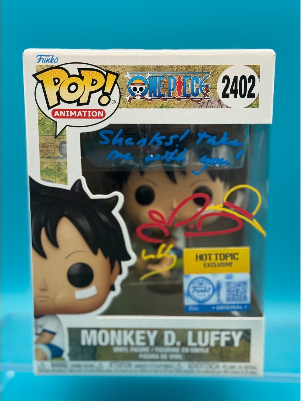 Colleen Clinkenbeard signed Luffy One Piece hot topic exclusive Funko MAS COA